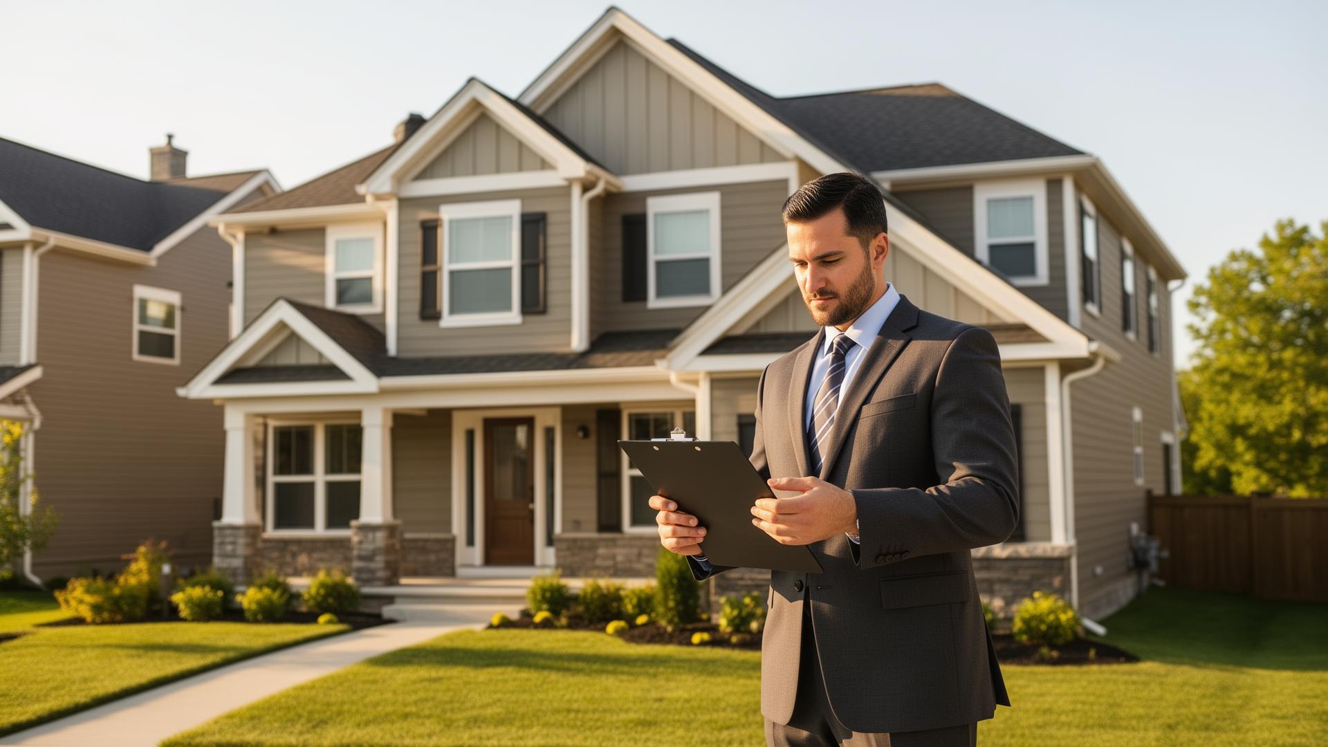 Professional real estate appraiser inspecting a residential property in Buffalo, NY